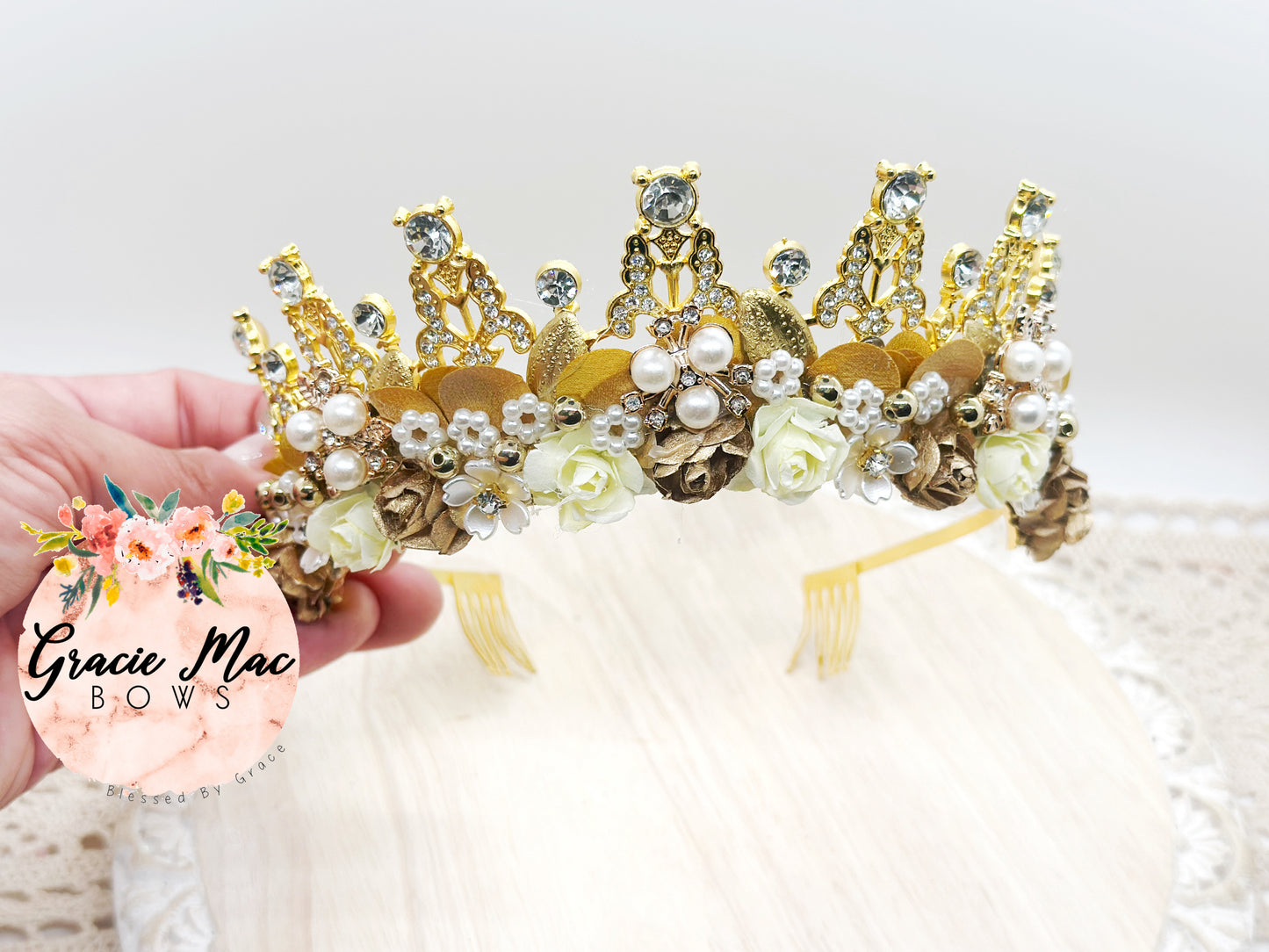 Gold Full Size Tiara Semi Custom Tiara