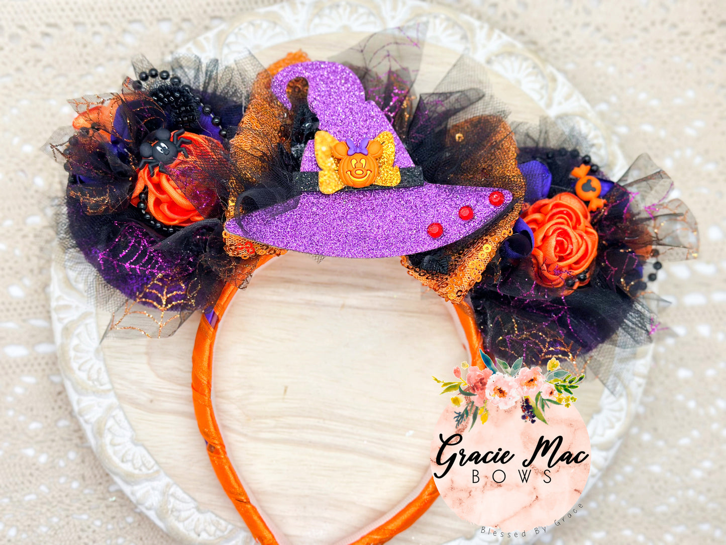 Custom Minnie Ear Set with Blooms
