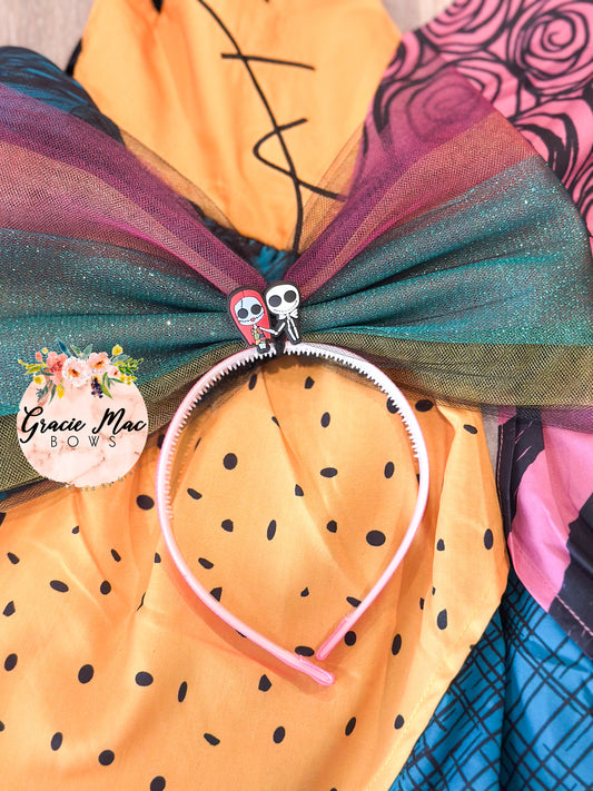 Nightmare before Christmas large Tulle Bow
